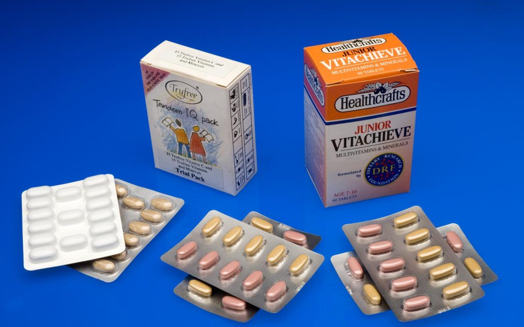 'Junior Vitachieve' minerals and vitamins, England, 1991