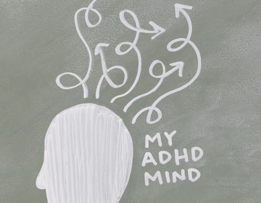 an illustration of an a person with adhd mind